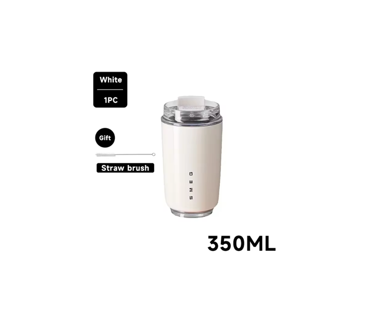 Mug isotherme Acier Inoxydable de 350ml, Bouteille Thermos à Eau, Tasse à Café, Mug de Voyage, SMEG